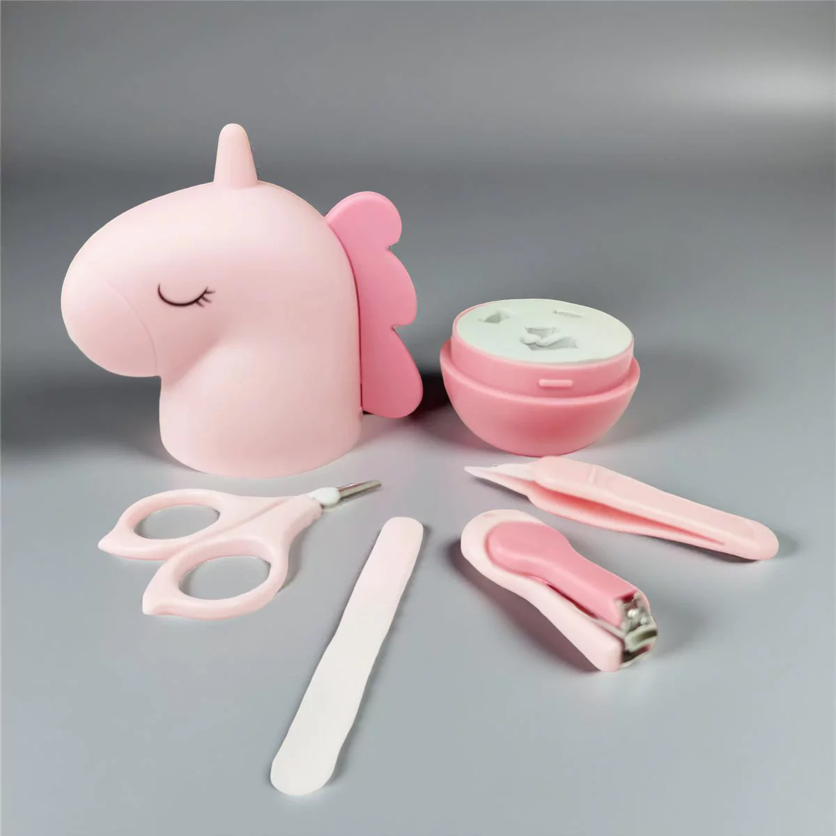 Манікюрний набір «Єдиноріг» рожевий — повна комплектація інструментів