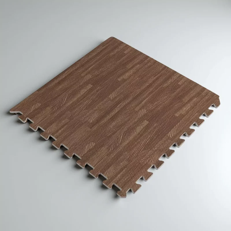 Дитячий м’який килимок-пазл 60×60 см «Коричневе дерево»