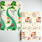 Дитячий складний килимок 180×120 см «Кошенята/Цуценята» (двосторонній)