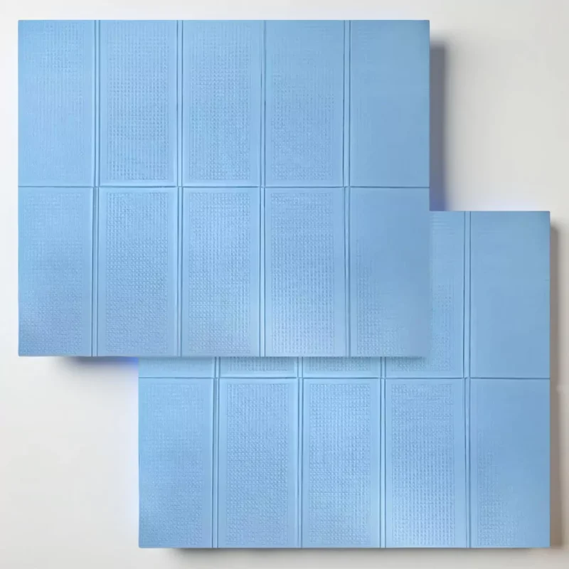 Дитячий складний килимок 200×150 см «Blue Minimal» — однотонний блакитний
