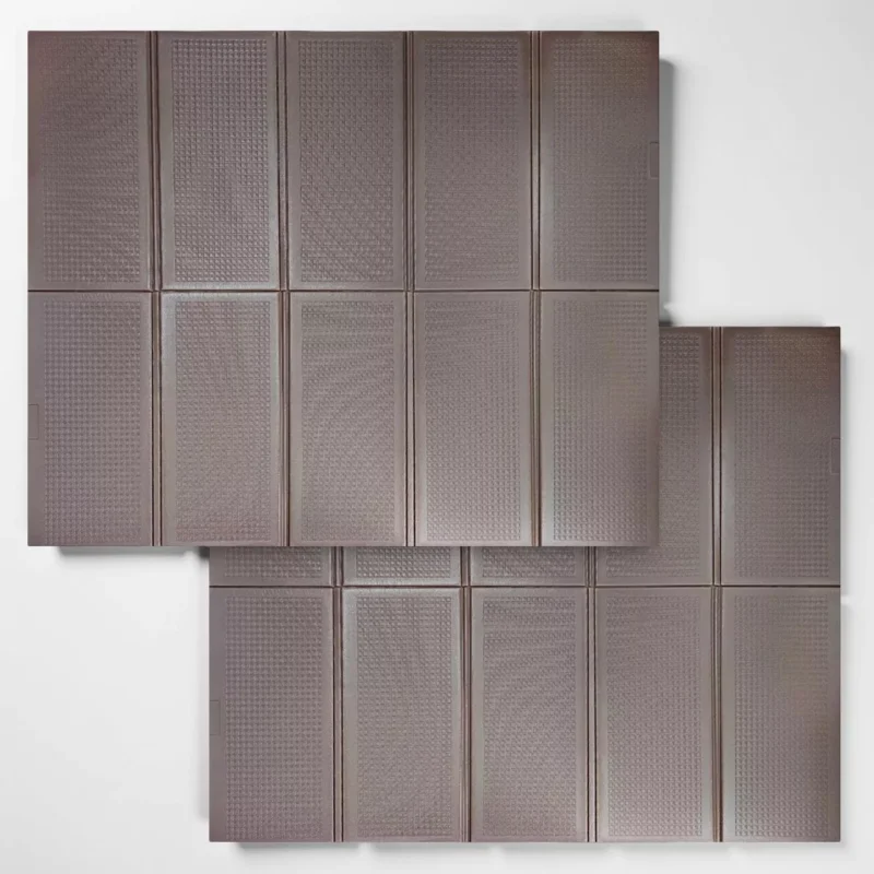 Дитячий складний килимок 200×150 см «Brown Minimal» — однотонний коричневий