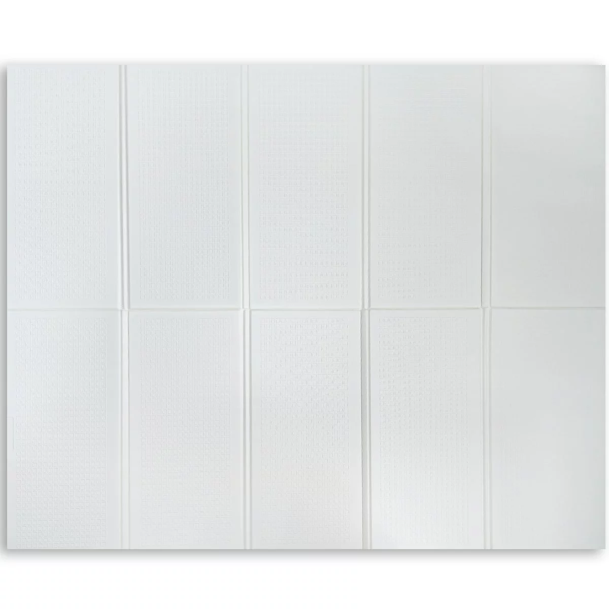 Складний килимок EVA 200×150 см — повністю розкладений, однотонний білий