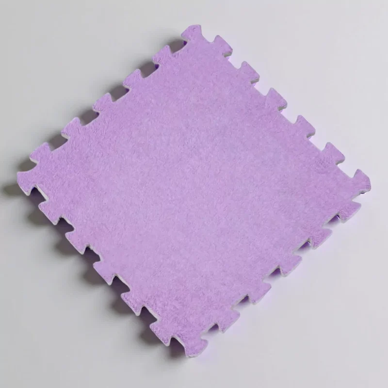 Килимок-пазл плюшевий 30×30 см «Фіолетовий»