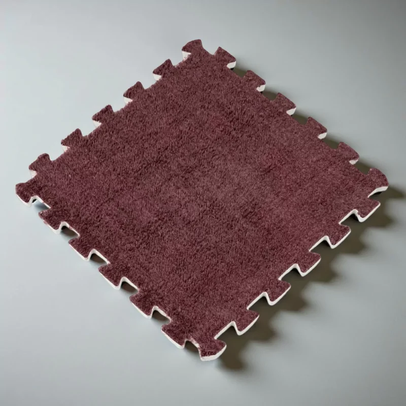 Килимок-пазл плюшевий 30×30 см «Коричневий»
