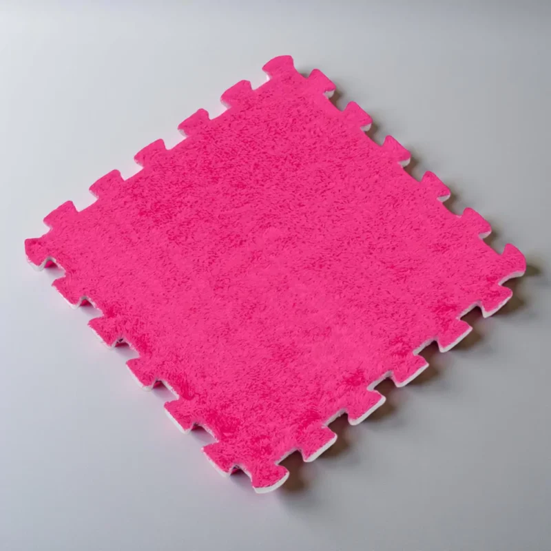 Килимок-пазл плюшевий 30×30 см «Рожевий»