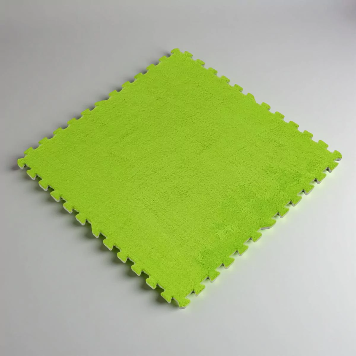 Килимок-пазл плюшевий 60×60 см «Салатовий»