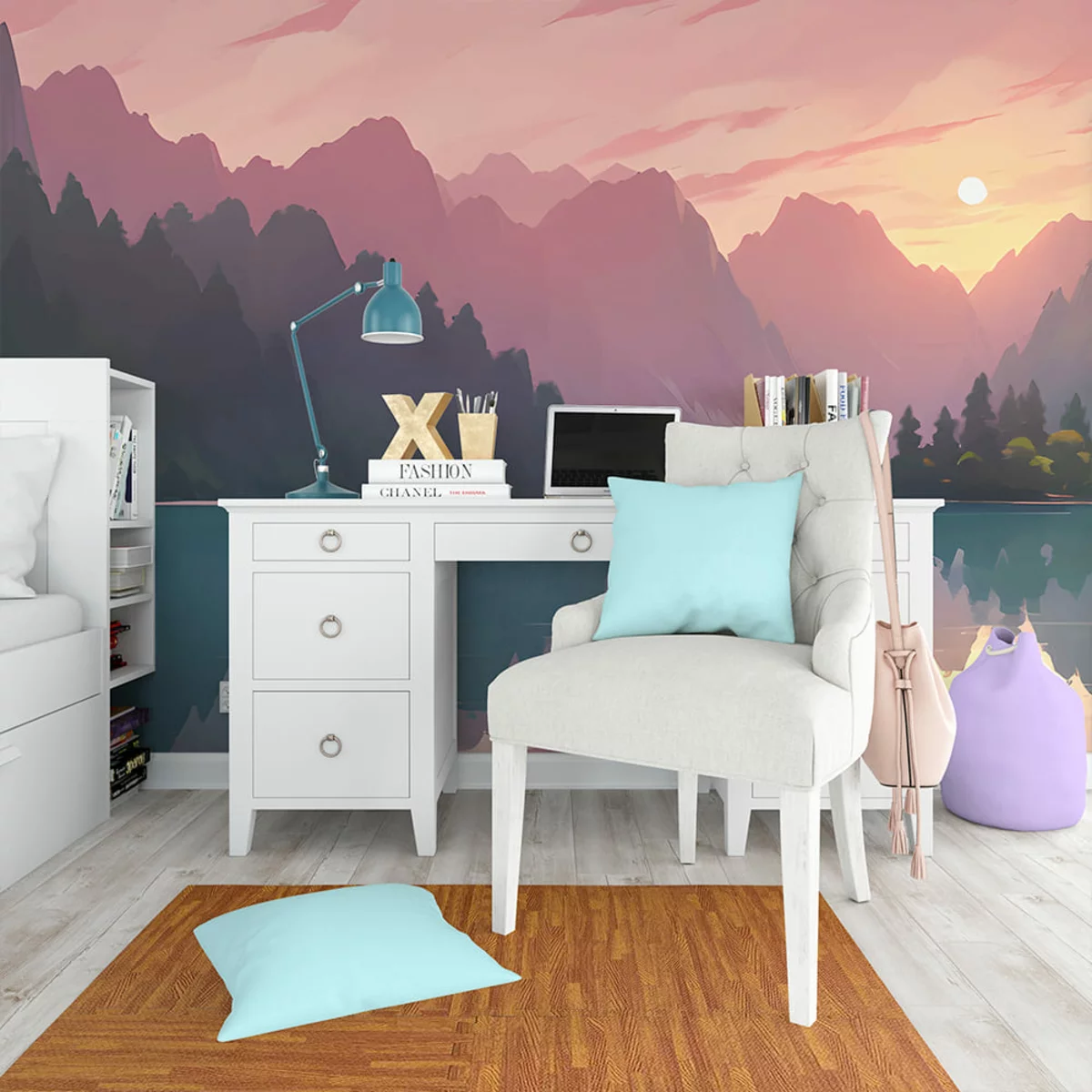 Килимок-пазл «Золоте дерево» у сучасному інтер’єрі — приклад використання