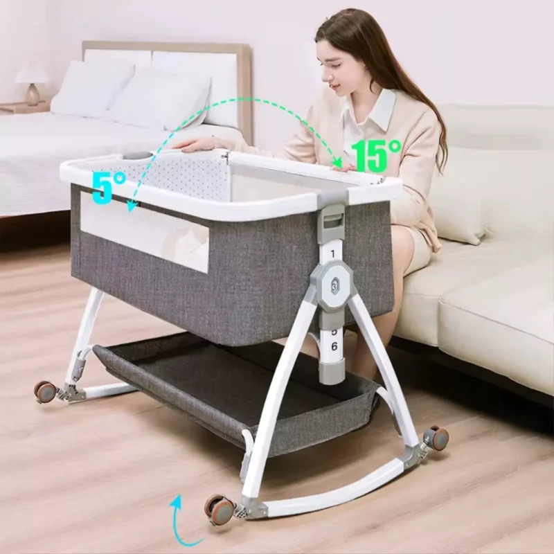 Ліжечко для новонароджених з функцією нахилу 5–15°