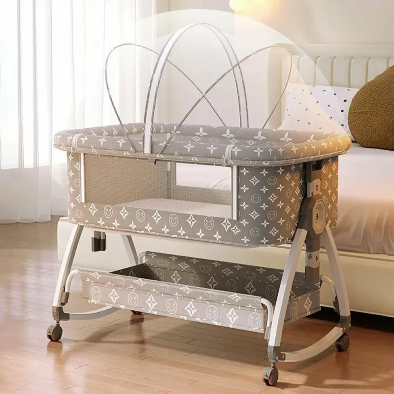 Дитяче приставне ліжечко 3 в 1 з матрацом для немовлят HK-0001