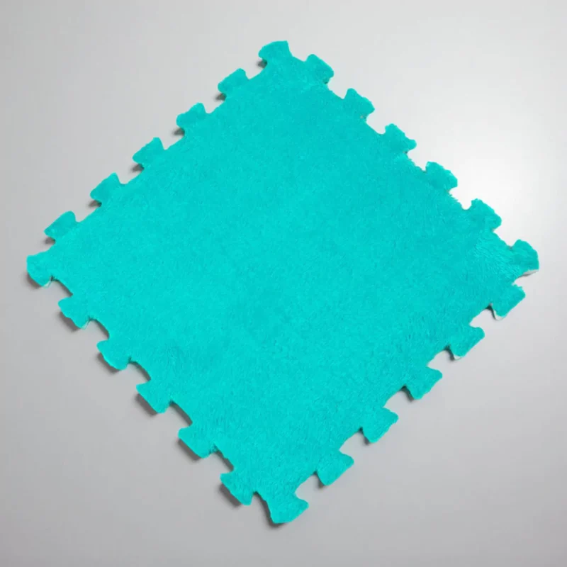 Килимок-пазл плюшевий 30×30×1 см «М’ятний»