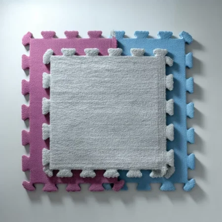 Килимок-пазл пухнастий