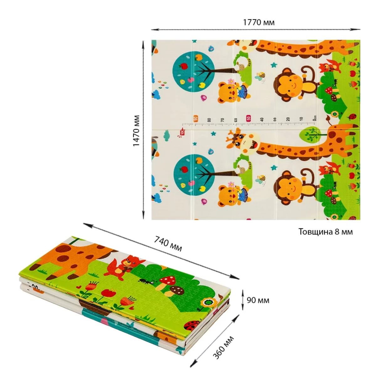 fedc4175ac-3_resize_1200x1200 Дитячий складний термокилимок 147см х 177см х 8мм Лисички-Зростомір (303) SW-00003033 3