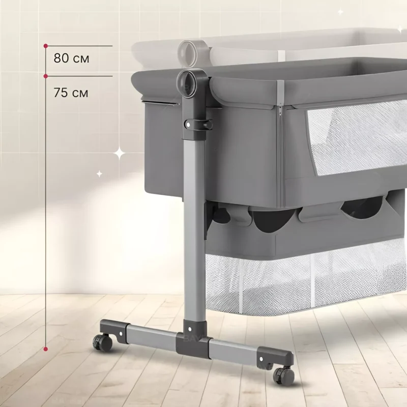 Дитяче ліжечко для новонароджених HeyKids HK-0008 біля батьківського ліжка