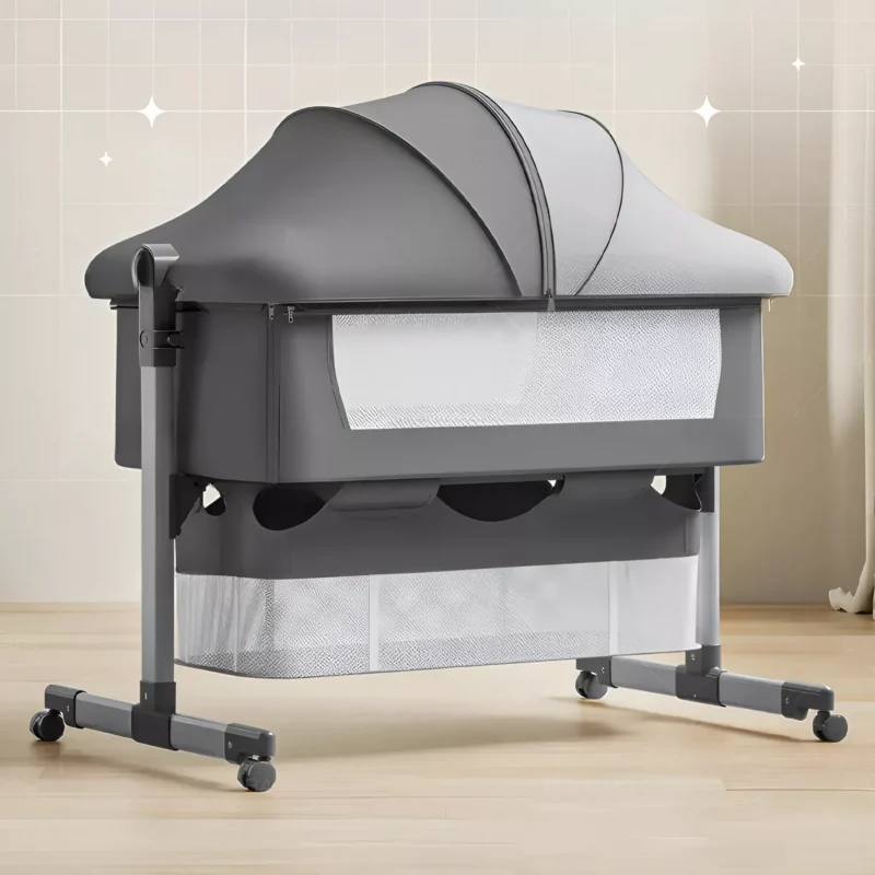 Приставне дитяче ліжечко HeyKids HK-0008 з москітною сіткою