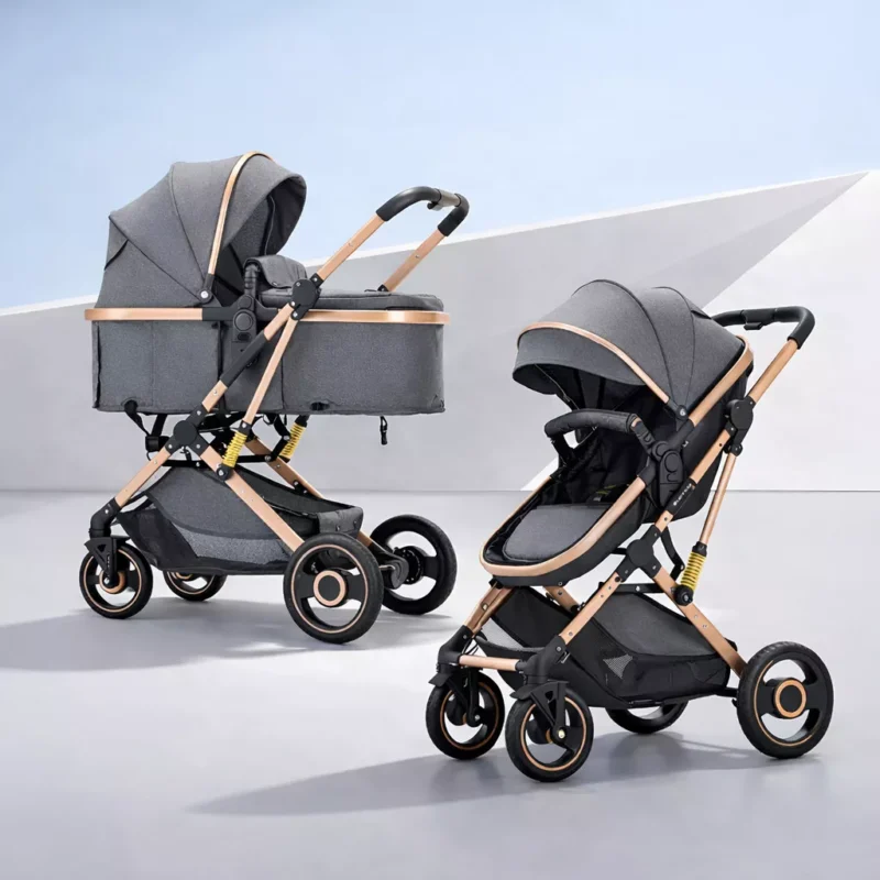 Коляска-трансформер 2 в 1, сіра HK-0011 — від народження до 4 років