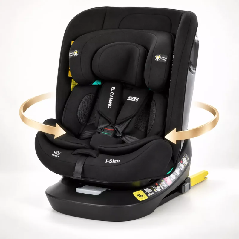 Дитяче автокрісло 40–150 см ISOFIX 360° i-Size R129 — Чорний, HK-1188-BK